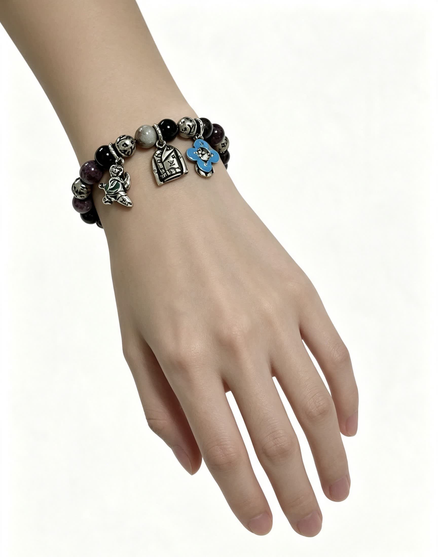 Louis Vuitton Beaded Bracelet with Charms